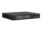 QNAP   16 ports 2.5GbE RJ45 with PoE 802.3at (30W), 2 ports 10GbE SFP+, 2 ports 10GbE RJ45 with PoE 802.3bt (90W)   QSW-M2116P-2T2S   Web managed   Rackmountable   Power supply type Internal