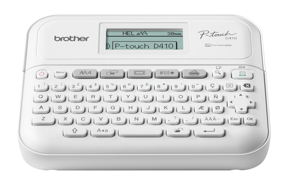 377241-ptd410zw1-4977766823463-0.webp Brother PT-D410 Mono Thermal Label Printer White