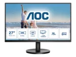 AOC   Monitor   Q27B3MA   27 ”   VA   QHD   16:9   75 Hz   4 ms   2560 x 1440   250 cd/m²   HDMI ports quantity 1   Black   Warranty 36 month(s)