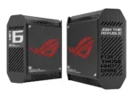 Wifi 6 802.11ax Tri-band Gigabit Gaming Mesh System   GT6 ROG Rapture (2-Pack)   802.11ax   574+4804+4804 Mbit/s   10/100/1000 Mbit/s   Ethernet LAN (RJ-45) ports 3   Mesh Support Yes   MU-MiMO Yes   No mobile broadband   Antenna type Internal