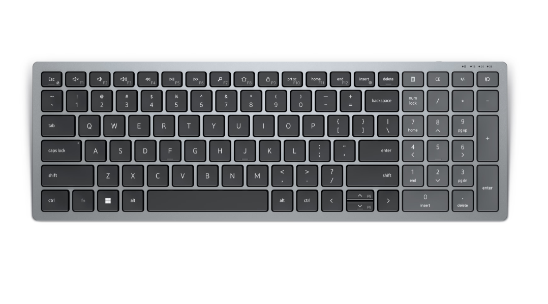 380689-580-akoz-5397184718681-0.webp Dell Keyboard KB740 Keyboard Wireless Russian Titan Gray 2.4 GHz, Bluetooth 5.0 506 g