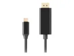 Lanberg USB-C to DisplayPort Cable, 1 m 4K/60Hz, Black   Lanberg   USB-C to DisplayPort Cable   CA-CMDP-10CU-0010-BK   1 m
