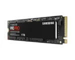 Samsung 990 PRO SSD M.2 2280, rodoma iš šono su jungtimis