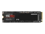 SSD Samsung 990 PRO M.2 2280, matomas iš šono su jungtimis