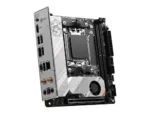 MSI   MPG B650I EDGE WIFI   Processor family AMD   Processor socket AM5   DDR5 DIMM   Memory slots 2   Supported hard disk drive interfaces 	SATA, M.2   Number of SATA connectors 4   Chipset AMD B650   Mini-ITX