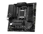MSI   PRO B650M-A WIFI   Processor family AMD   Processor socket AM5   DDR5 DIMM   Memory slots 4   Supported hard disk drive interfaces 	SATA, M.2   Number of SATA connectors 4   Chipset AMD B650   mATX