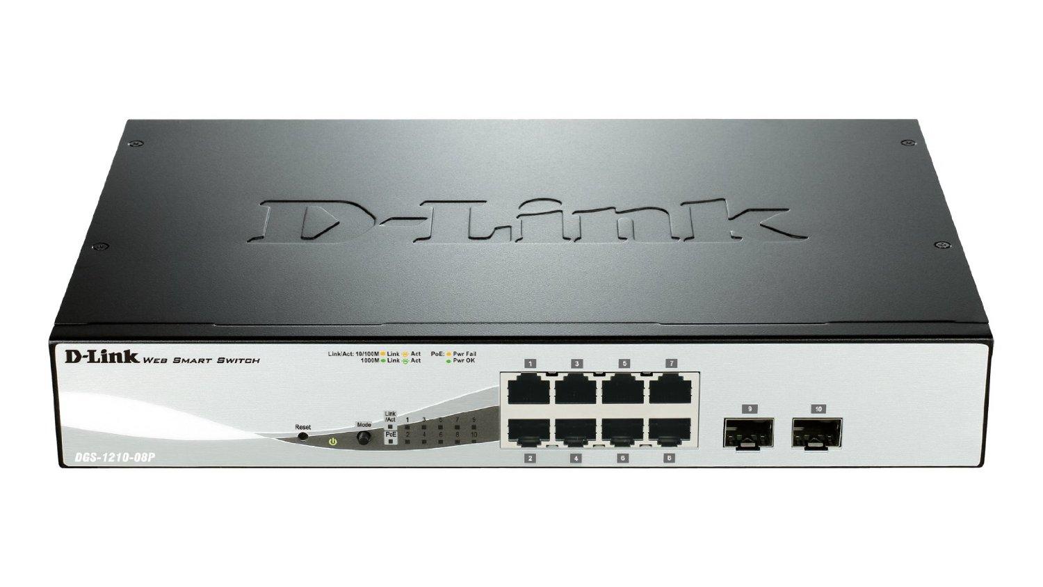 385830-dgs-1210-08p-e-790069467691-0.webp D-Link DGS-1210 Series Smart Managed Gigabit Switches DGS-1210-08P Managed L2 Desktop/Rackmountable