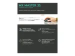 Pelė Logitech MX MASTER 3S, šoninis vaizdas su ergonomišku dizainu