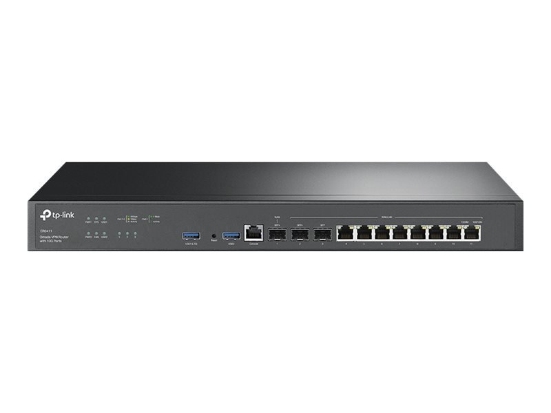 386570-er8411-4897098683309-0.webp Omada VPN Router with 10G Ports ER8411 10/100/1000 Mbit/s Ethernet LAN (RJ-45) ports 8 Mesh Support No MU-MiMO No 4G