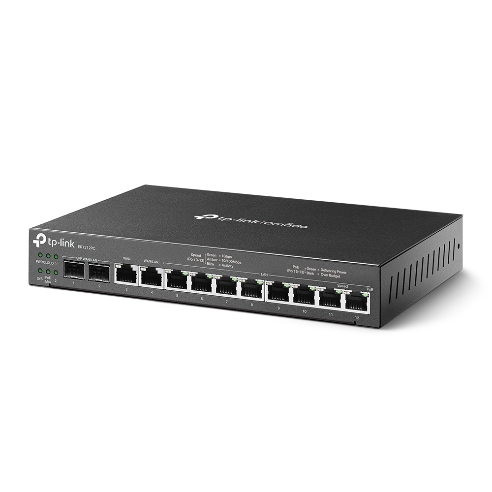 386571-er7212pc-4897098688717-0.webp Omada 3-in-1 Gigabit VPN Router ER7212PC 802.1q 10/100/1000 Mbit/s Ethernet LAN (RJ-45) ports 8 Mesh Support No MU-MiMO No No mobile broadband