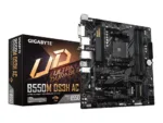Gigabyte   B550M DS3H AC 1.0/1.1/1.2/1.3/1.5 M/B   Processor family AMD   Processor socket AM4   DDR4 DIMM   Memory slots 4   Supported hard disk drive interfaces SATA, M.2   Number of SATA connectors 4   Chipset AMD B550   Micro ATX