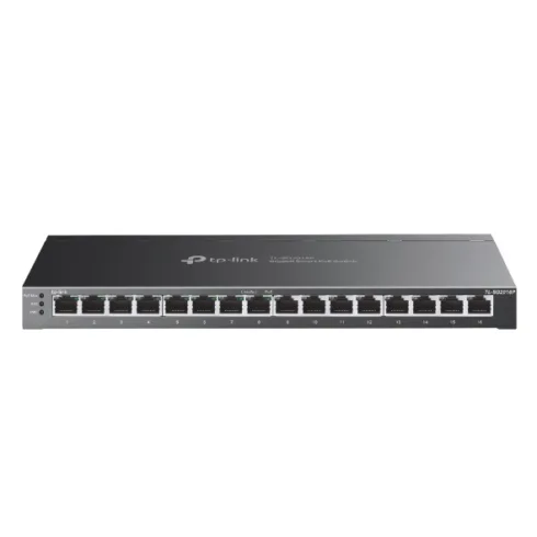 TP-LINK   etStream 16-Port Gigabit Smart Switch with 8-Port PoE+   TL-SG2016P   Web managed   Desktop   Power supply type External