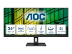 AOC   Monitor   U34E2M   34 ”   VA   WQHD   21:9   100 Hz   4 ms   3440 x 1440   300 cd/m²   HDMI ports quantity 2   Black