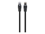 Patch cord UTP, juodas, 7.5 m ilgio, su ryšio jungtimis