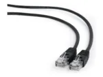 Patch cord UTP, juodas, 7.5 m ilgio, rodomas iš šono