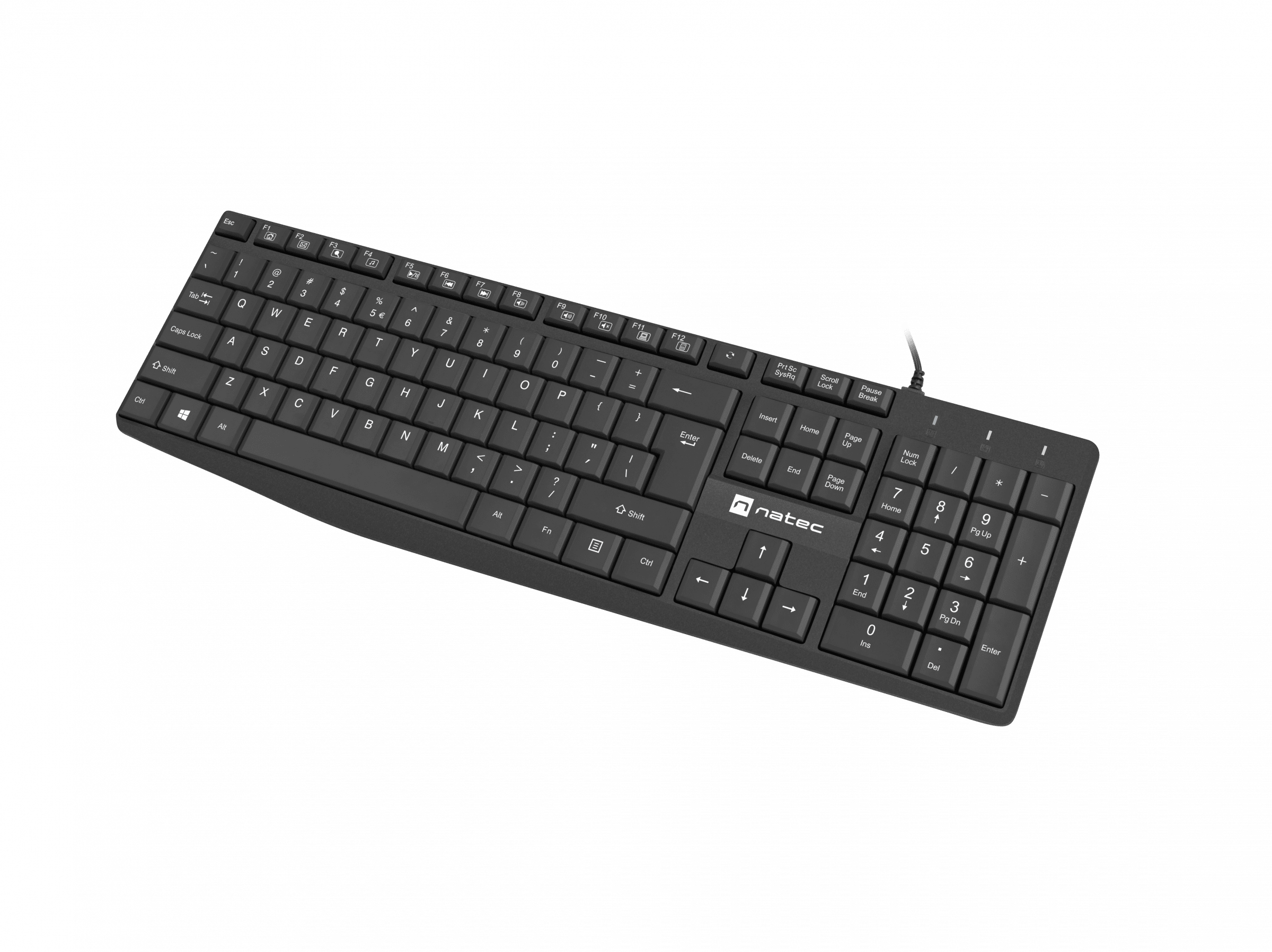 390097-nkl-1950-5901969435399-0.webp Natec Keyboard Nautilus NKL-1950 Keyboard Wired US Black USB Type-A 390 g