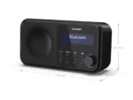 Sharp DR-P420(BK) Tokyo Portable Digital Radio, FM/DAB/DAB+, Bluetooth 5.0, USB or Battery Powered, Midnight Black   Sharp   Tokyo Portable Digital Radio   DR-P420(BK)   Bluetooth   Midnight Black