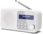 Sharp DR-P420(WH) Tokyo Portable Digital Radio, FM/DAB/DAB+, Bluetooth 5.0, USB or Battery Powered, Snowy White   Sharp   Tokyo Portable Digital Radio   DR-P420(WH)   Bluetooth   White