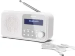 Sharp DR-P420(WH) Tokyo Portable Digital Radio, FM/DAB/DAB+, Bluetooth 5.0, USB or Battery Powered, Snowy White   Sharp   Tokyo Portable Digital Radio   DR-P420(WH)   Bluetooth   White