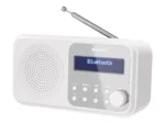 Sharp DR-P420(WH) Tokyo Portable Digital Radio, FM/DAB/DAB+, Bluetooth 5.0, USB or Battery Powered, Snowy White   Sharp   Tokyo Portable Digital Radio   DR-P420(WH)   Bluetooth   White