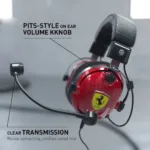 Thrustmaster   Gaming Headset   DTS T Racing Scuderia Ferrari Edition   Wired   Over-Ear   Red/Black