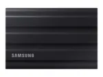 T7 nešiojamas SSD, matomas iš šono su USB 3.2 prievadu