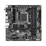 Gigabyte   B760M DS3H AX DDR4 1.0 M/B   Processor family Intel   Processor socket  LGA1700   DDR4 DIMM   Memory slots 4   Supported hard disk drive interfaces 	SATA, M.2   Number of SATA connectors 4   Chipset Intel B760 Express   Micro ATX