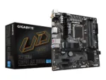 Gigabyte   B760M DS3H AX DDR4 1.0 M/B   Processor family Intel   Processor socket  LGA1700   DDR4 DIMM   Memory slots 4   Supported hard disk drive interfaces 	SATA, M.2   Number of SATA connectors 4   Chipset Intel B760 Express   Micro ATX