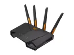 Wireless Wifi 6 AX4200 Dual Band Gigabit Router, EU and UK plug   TUF-AX4200   802.11ax   3603+574 Mbit/s   10/100/1000 Mbit/s   Ethernet LAN (RJ-45) ports 4   Mesh Support Yes   MU-MiMO Yes   3G/4G data sharing   Antenna type External   1 x USB 3.2 Gen 1   36 month(s)