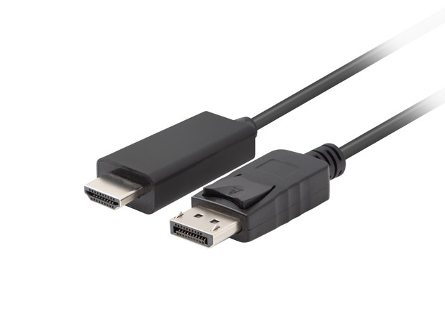 395164-ca-dphd-11cc-0050-bk-5901969438734-0.webp Lanberg DisplayPort to HDMI Cable CA-DPHD-11CC-0050-BK DisplayPort Male HDMI Male DP to HDMI 3 m