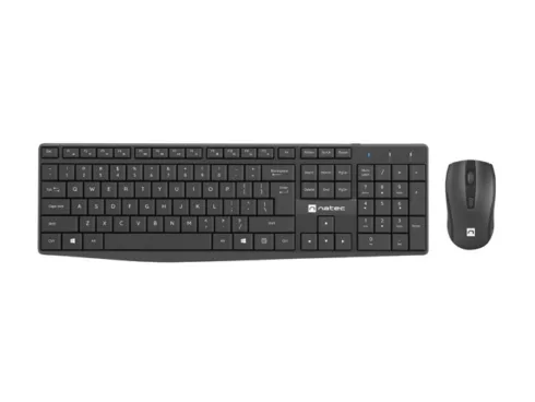 Natec   Keyboard and Mouse   Squid 2in1 Bundle   Keyboard and Mouse Set   Wireless   US   Black   Wireless connection