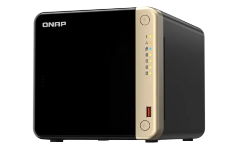 QNAP   4-Bay desktop NAS   TS-464-8G   Intel Celeron   N5095 4-core   Processor frequency 2.9 GHz   8 GB