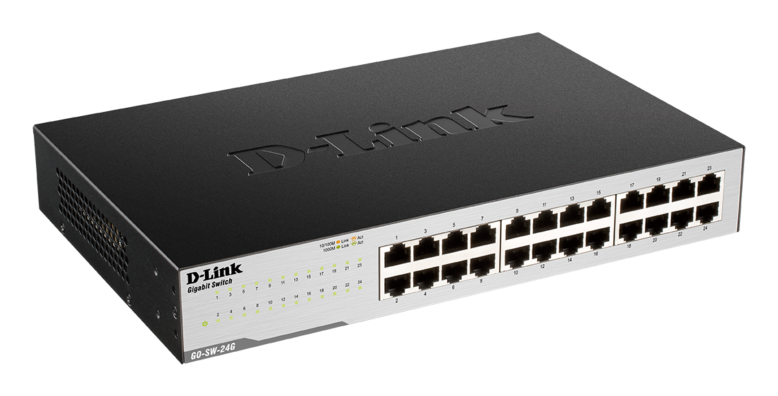 396135-go-sw-24g-e-790069396625-0.webp D-Link 24-Port Gigabit Easy Desktop Switch GO-SW-24G Unmanaged Desktop/Rackmountable 24 month(s)