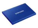 SAMSUNG T7 nešiojamas SSD, matomas iš šono su USB 3.2 jungtimi
