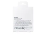 SAMSUNG T7 nešiojamas SSD, matomas iš šono su USB 3.2 jungtimi