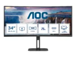 AOC   Curved Monitor   CU34V5C/BK   34 ”   VA   WQHD   21:9   100 Hz   4 ms   3440 x 1440   300 cd/m²   HDMI ports quantity 1