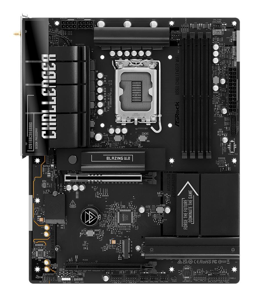 3eadd3a5-7f22-4631-bae8-455edfdec8fc-1 Mainboard ASROCK Intel B860 LGA 1851 (Socket V1) ATX RAM DDR5-SDRAM 4xSlots Wi-Fi Yes Bluetooth Yes 1xNumber of M.2 (M) slots B860CHALLENGERWIFI