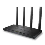 Wi-Fi 6 Router   Archer AX12   802.11ax   300+1201 Mbit/s   10/100/1000 Mbit/s   Ethernet LAN (RJ-45) ports 3   Mesh Support No   MU-MiMO No   No mobile broadband   Antenna type External