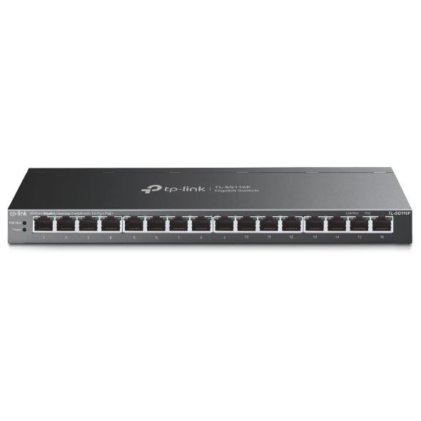 401839-tl-sg116p-4895252500301-0.webp TP-LINK TL-SG116P 16-Port Gigabit Desktop Switch with 16-Port PoE+ TP-LINK 16-Port Gigabit Desktop Switch TL-SG116P Unmanaged Desktop