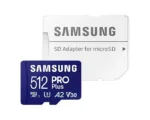 Samsung PRO Plus microSD kortelė su adapteriu, 512 GB, U3, V30