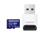 Samsung PRO Plus microSD kortelė su USB adapteriu, 512 GB, U3, V30
