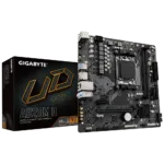 Gigabyte   A620M H 1.0 M/B   Processor family AMD   Processor socket AM5   DDR5 DIMM   Memory slots 2   Supported hard disk drive interfaces SATA, M.2   Number of SATA connectors 4   Chipset AMD A620   Micro ATX