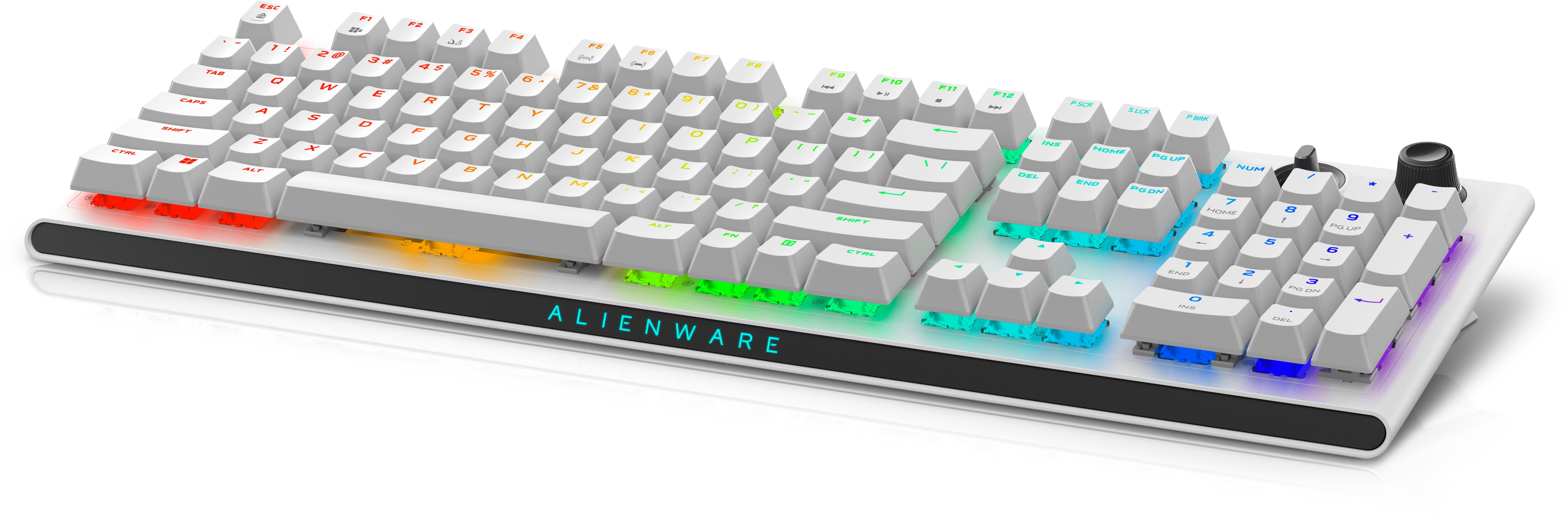 403008-545-bbfk-884116448686-0.webp Dell Alienware Tri-Mode AW920K Wireless Gaming Keyboard Wireless RGB LED light US Bluetooth Lunar Light Numeric keypad CHERRY MX Red Wireless connection
