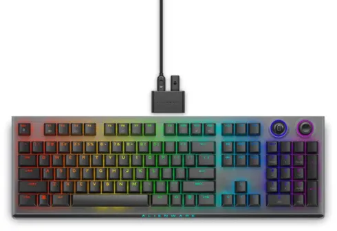 Dell   Alienware Tri-Mode AW920K   Wireless Gaming Keyboard   Wireless   RGB LED light   US   Bluetooth   Dark Side of the Moon   Numeric keypad   CHERRY MX Red   Wireless connection