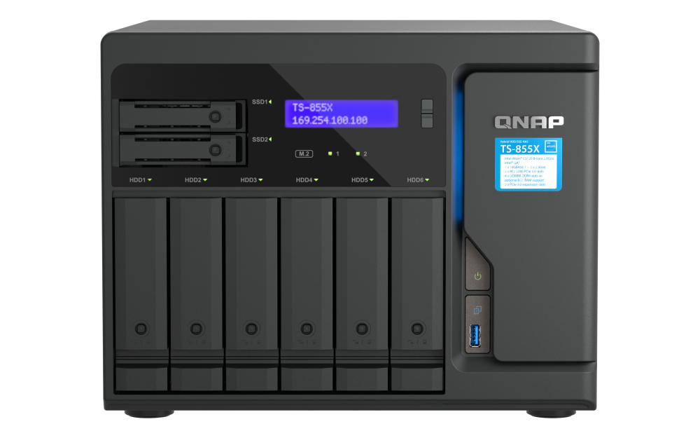 403608-ts-855x-8g-4711103084007-0.webp QNAP 8-Bay desktop NAS TS-855X-8G Intel Atom C5125 8-core Processor frequency 2.8 GHz 8 GB