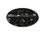 Genesis Protective Floor Mat Tellur 300 Round Gear Polyester   Floor Mat   Multicolor