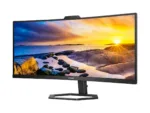 Philips   Monitor with Windows Hello Webcam   34E1C5600HE/00   34 ”   VA   21:9   100 Hz   4 ms   3440 x 1440 pixels   300 cd/m²   HDMI ports quantity 1   Black   Warranty 36 month(s)