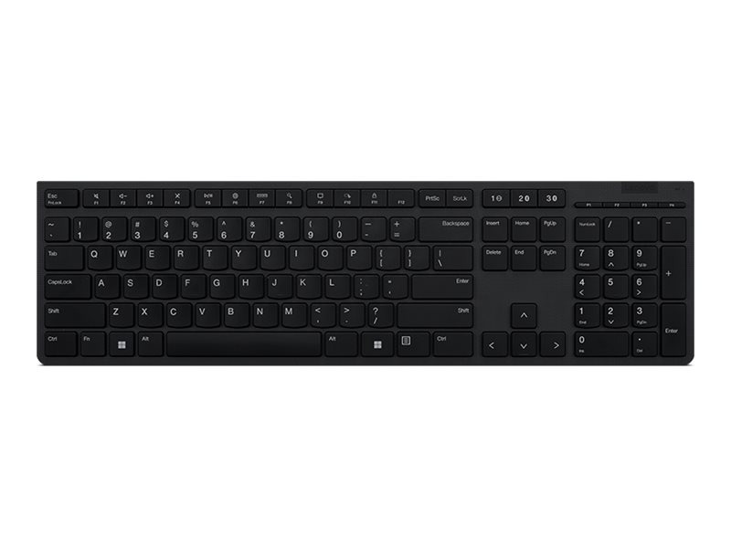 406789-4y41k04071-195892062172-0.webp Lenovo Professional Wireless Rechargeable Keyboard Keyboard Wireless Lithuanian Grey Scissors switch keys