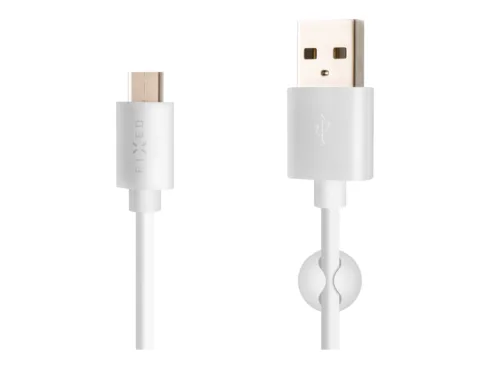 Fixed   Data And Charging Cable With USB/USB-C Connectors   White