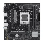 Asus   PRIME A620M-K   Processor family AMD   Processor socket AM5   DDR5 DIMM   Memory slots 2   Supported hard disk drive interfaces 	SATA, M.2   Number of SATA connectors 4   Chipset AMD A620   micro-ATX